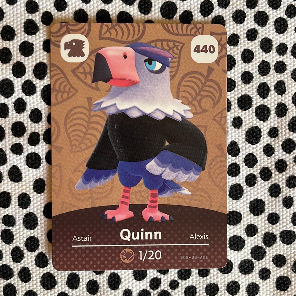 Genuine ACNH Quinn amiibo card